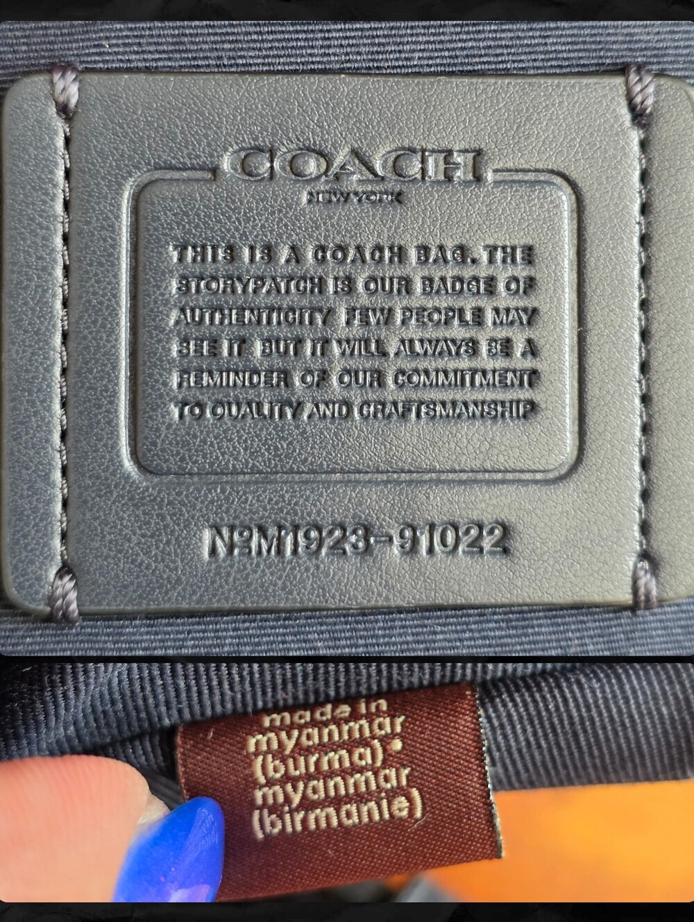 Coach 91022 Mini Abby Duffle Rose Bouquet Print Navy Leather Crossbody Bag - Picture 14 of 16